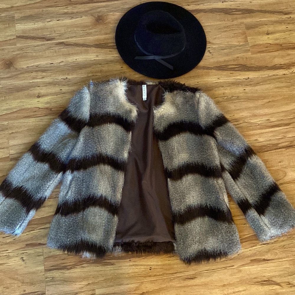 Chevron fur jacket. Nordstrom’s chevron pattern fur coat.